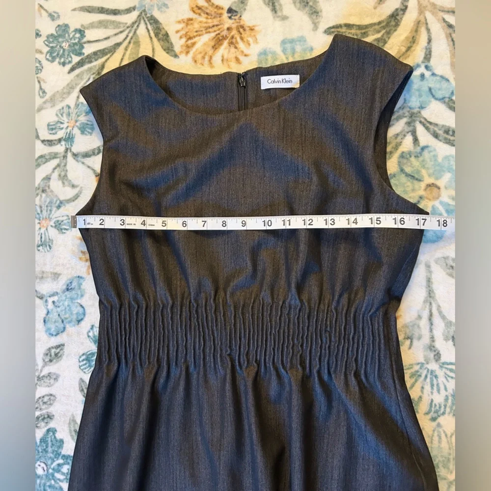 Calvin Klein Charcoal Black Sleeveless Dress - Picture 9 of 12